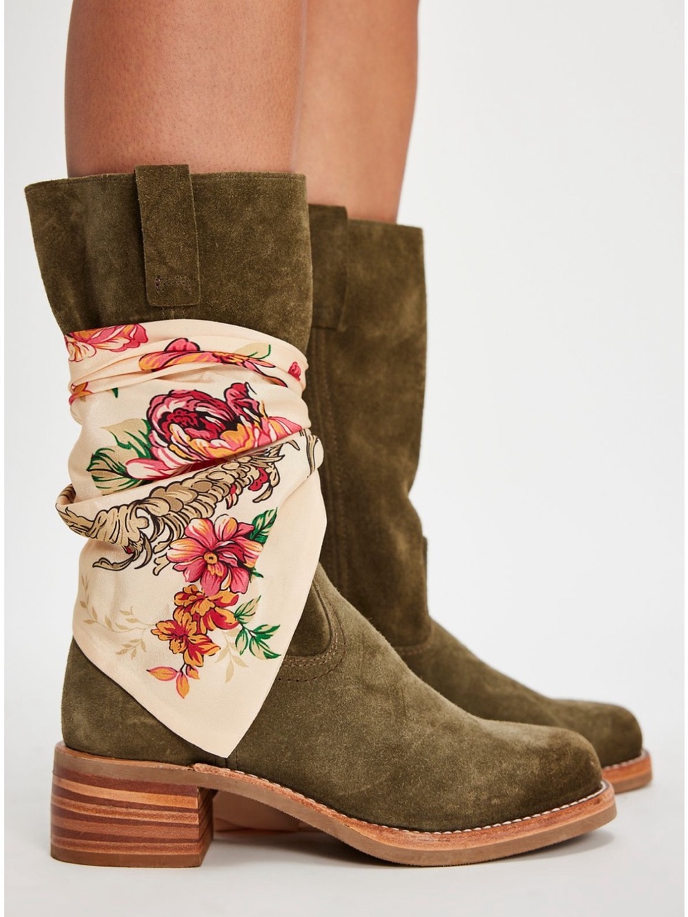 FRYE CAMPUS 12R BOOTS OLIVE